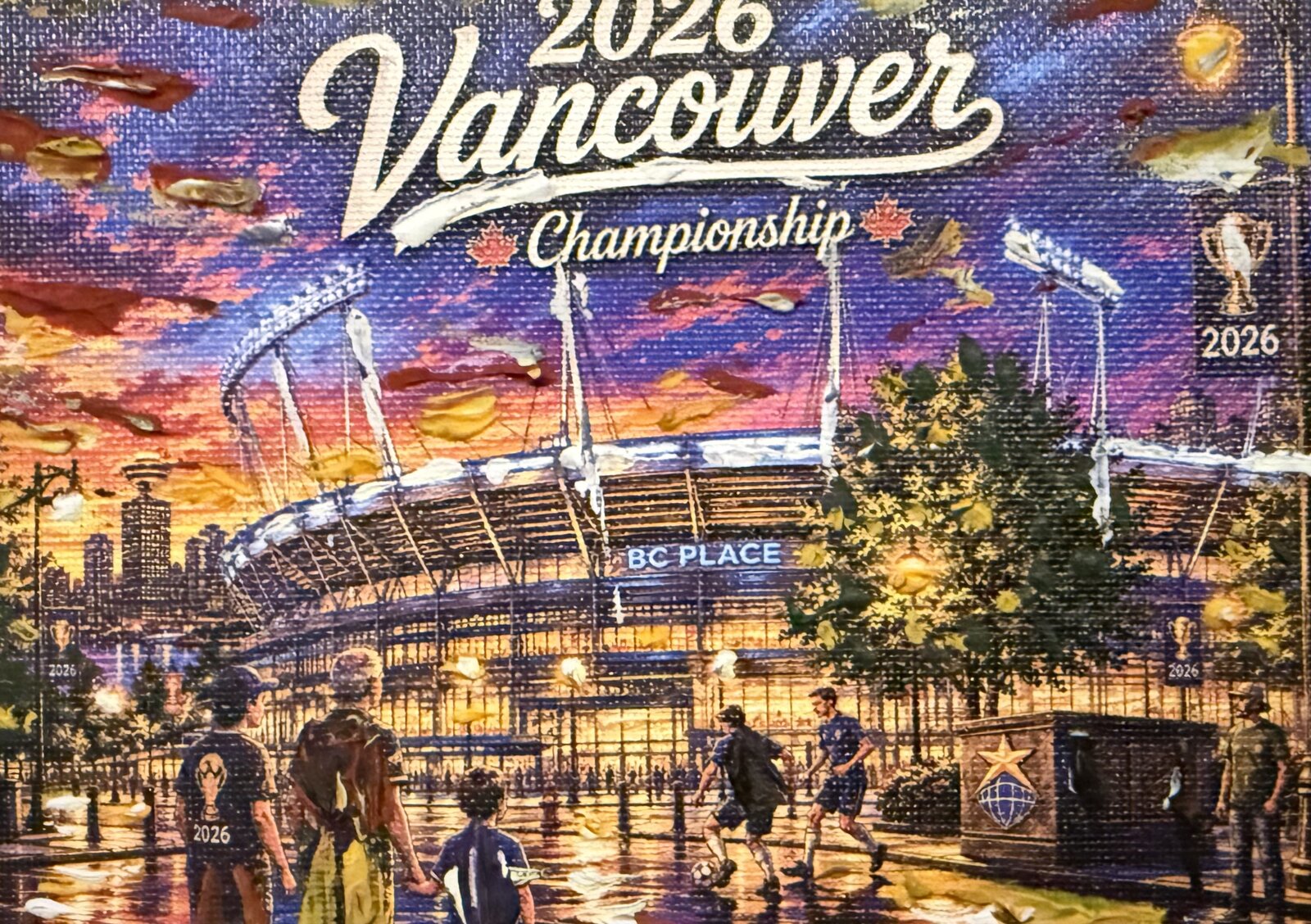 After the Rain, BC Place — acrylic painting by Pius