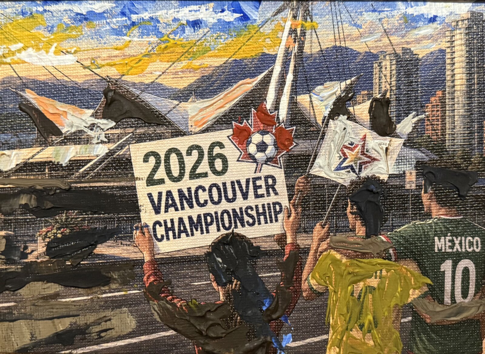 March to Canada Place — acrylic painting by Pius