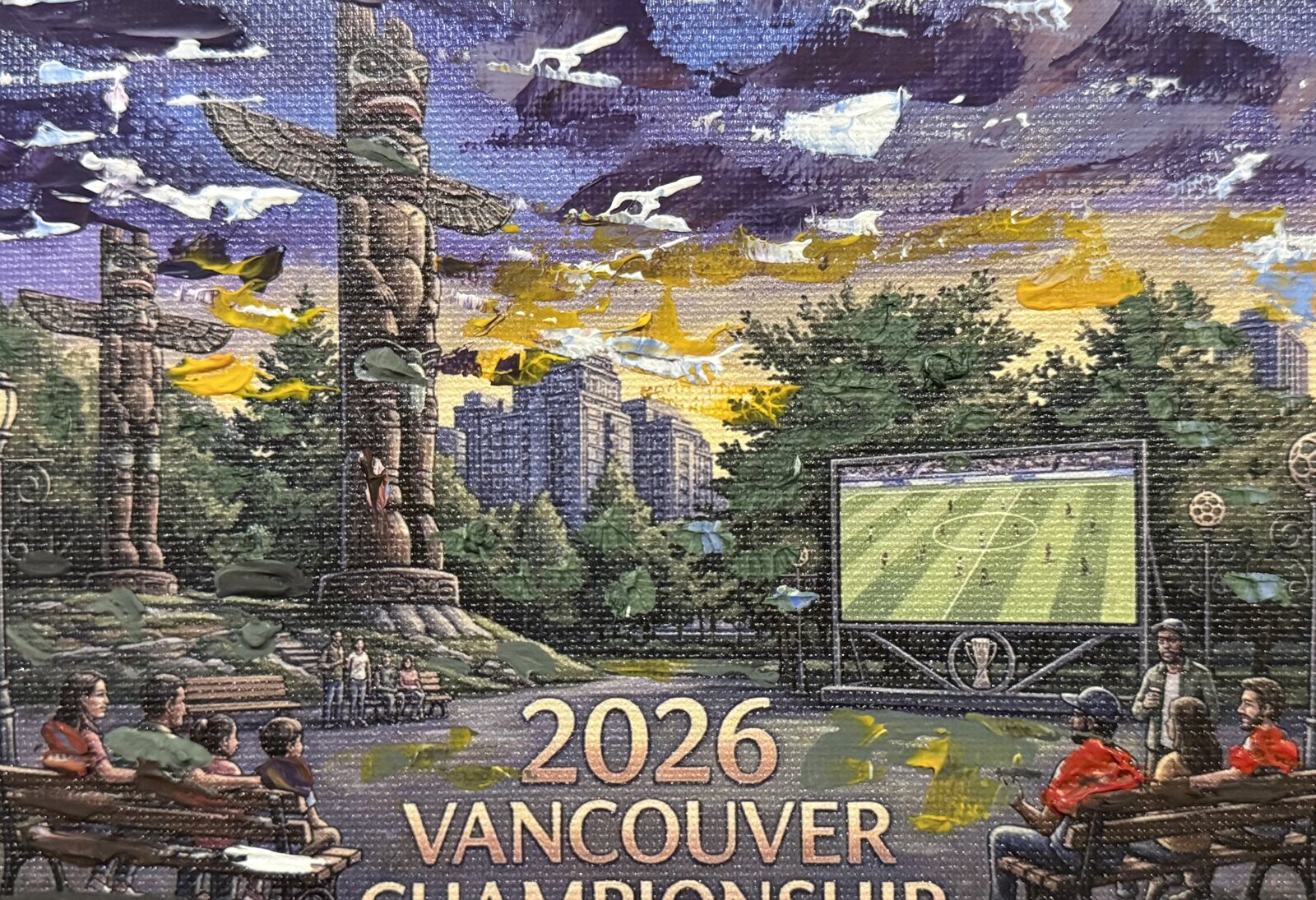 Match Night at the Totems — acrylic painting by Pius