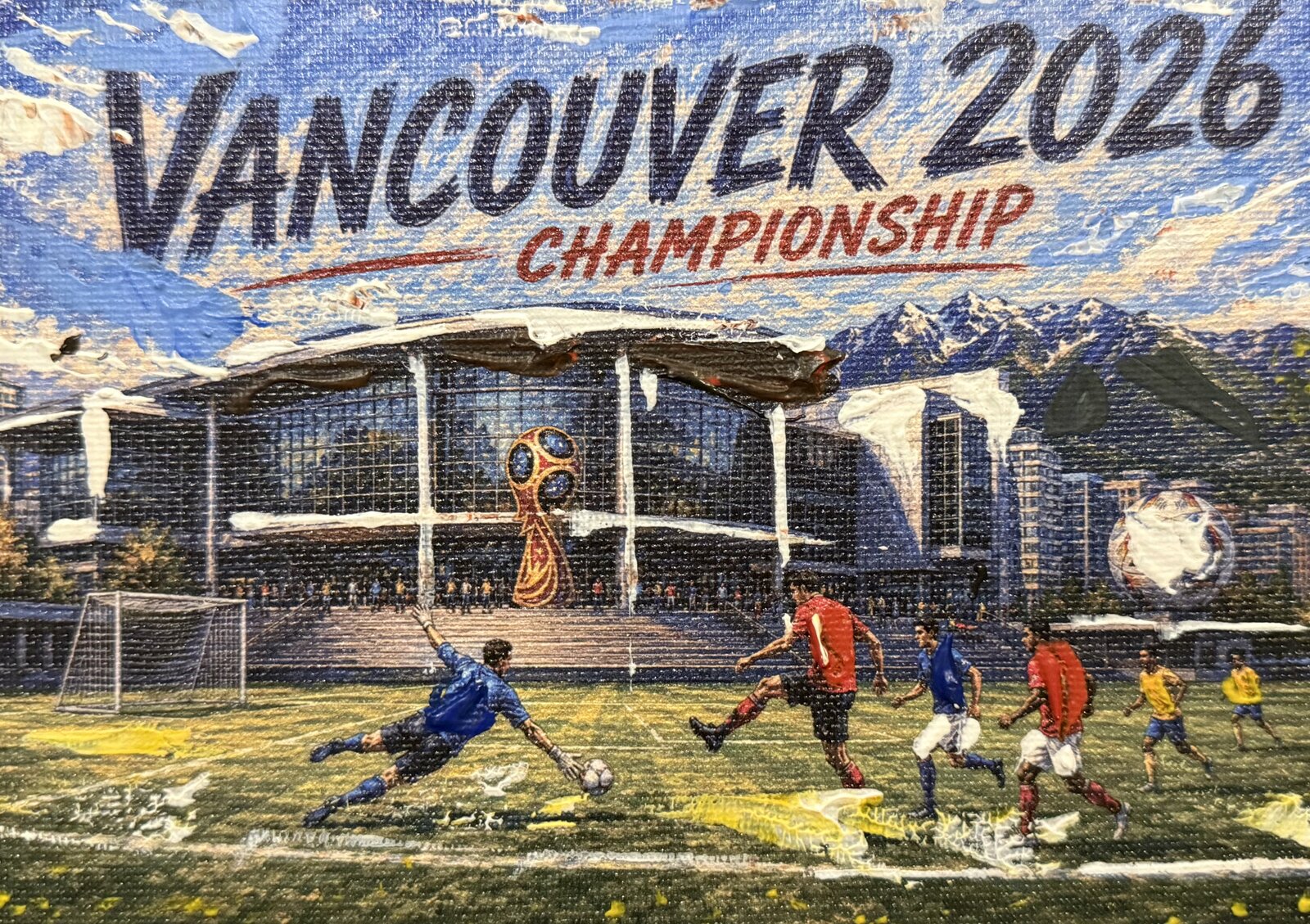 Shot on Goal — acrylic painting by Pius