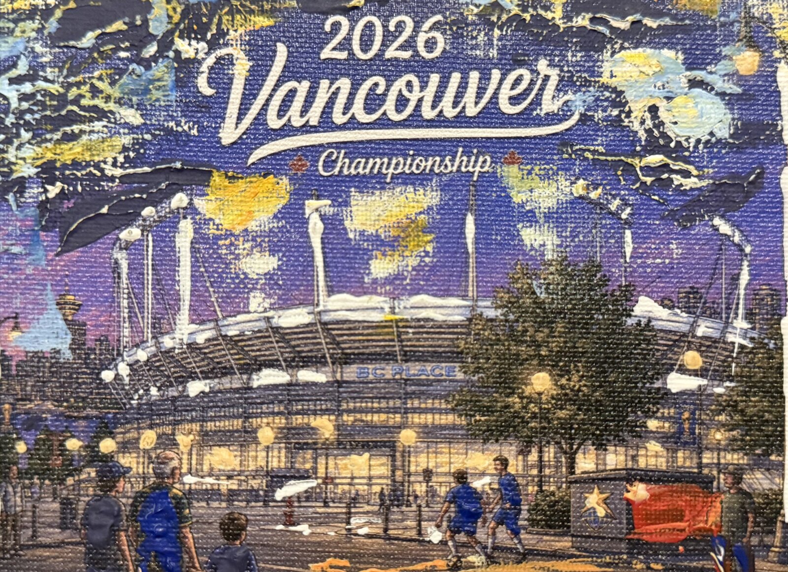 Starry Night at BC Place — acrylic painting by Pius