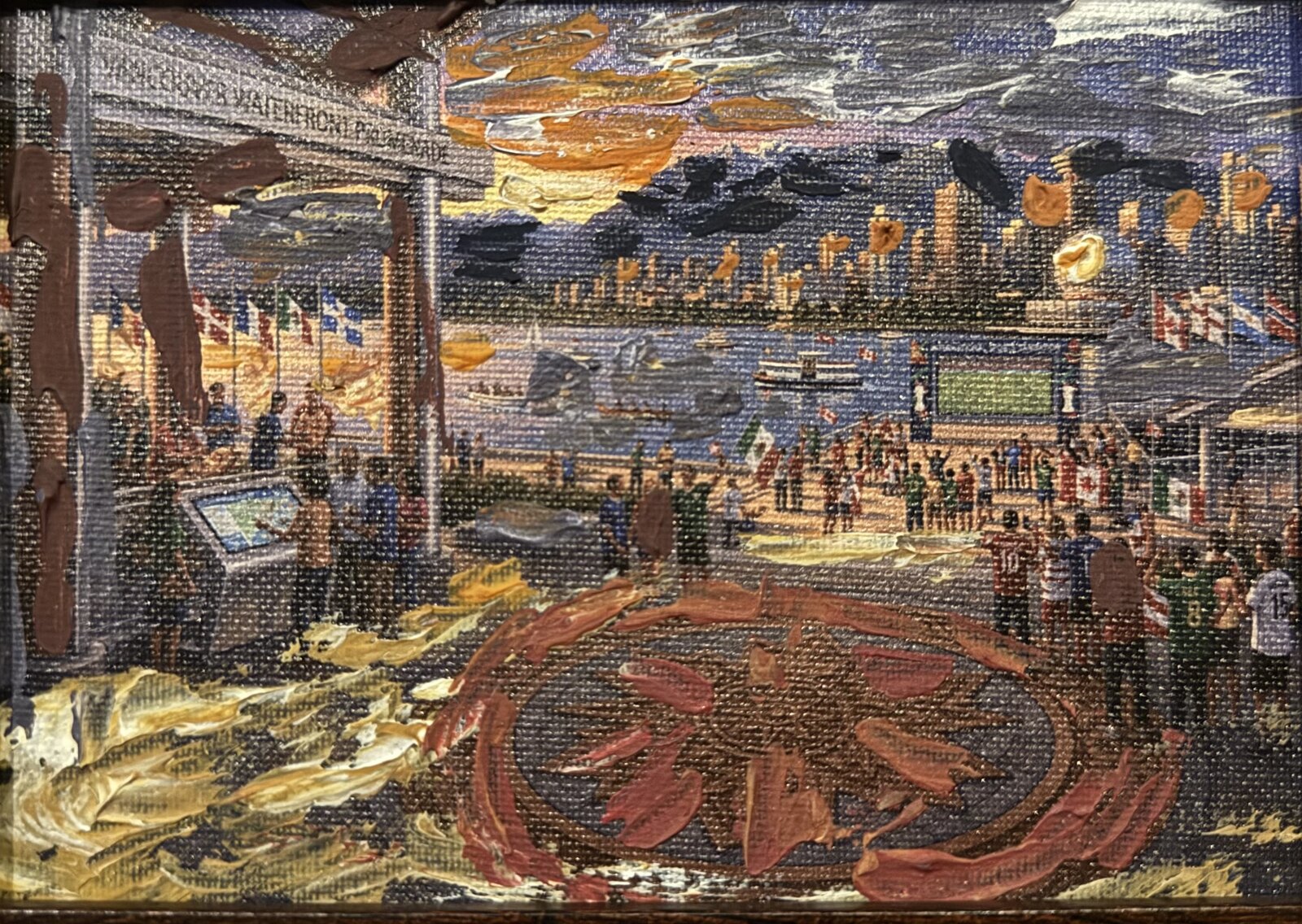 Waterfront Promenade — acrylic painting by Pius
